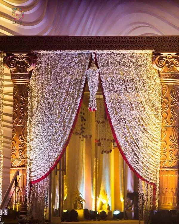 An entrance/gate to a marriage decorated by the top event management company in Hyderabad
